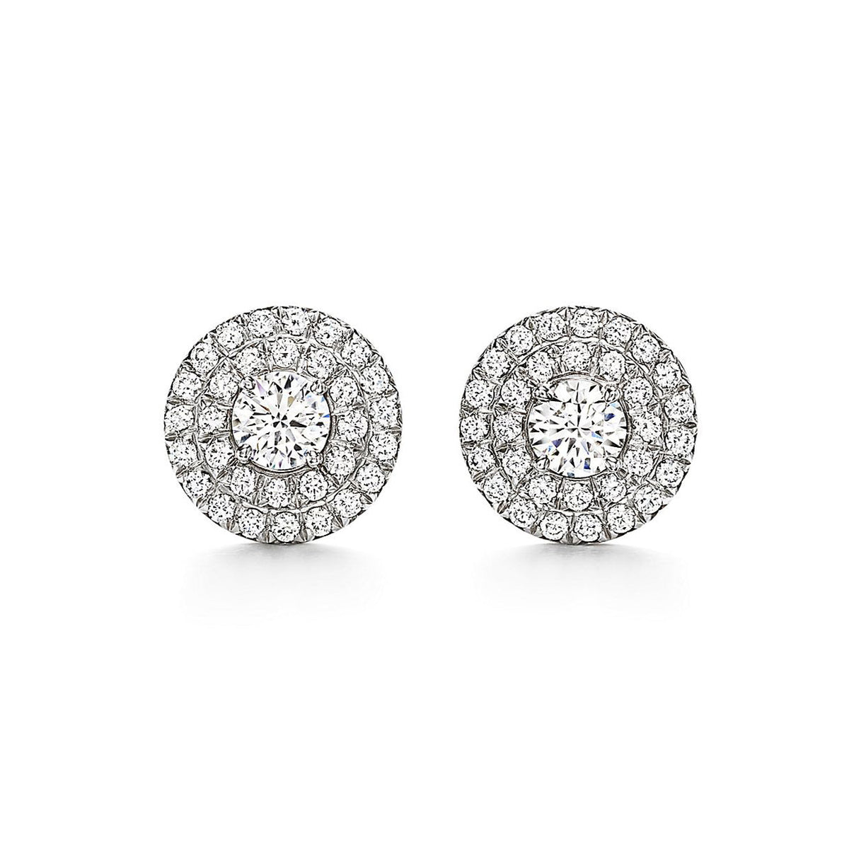 Tiffany Soleste Moissanite Earrings - 18K White Gold