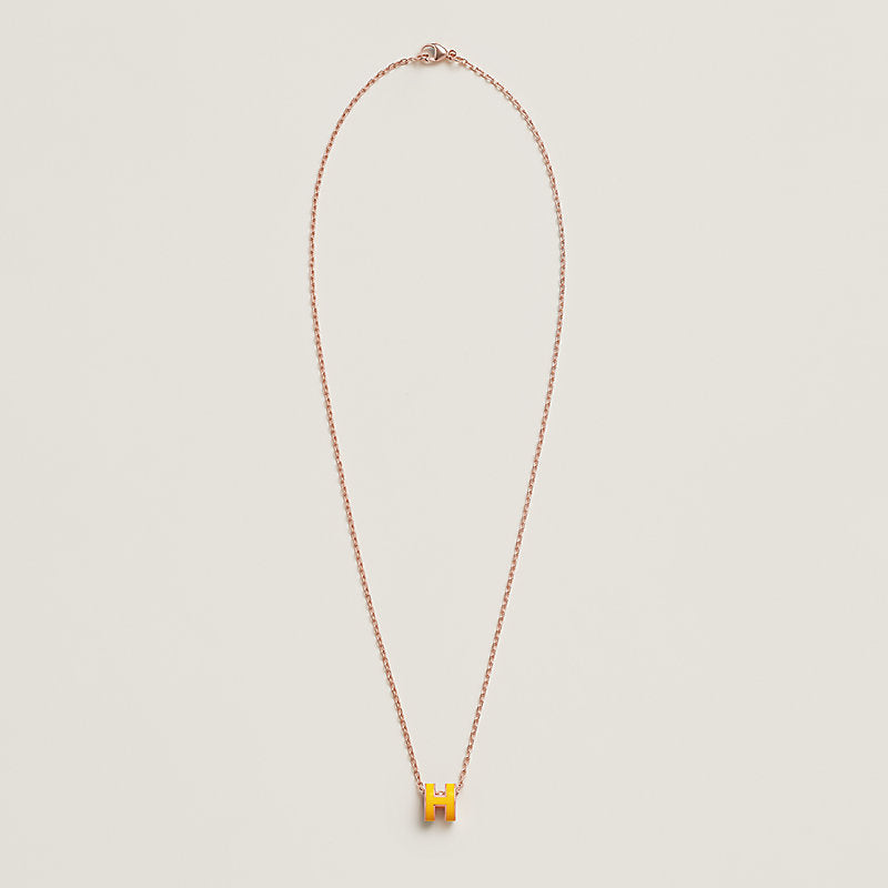 Hermes Mini Pop Yellow Necklace