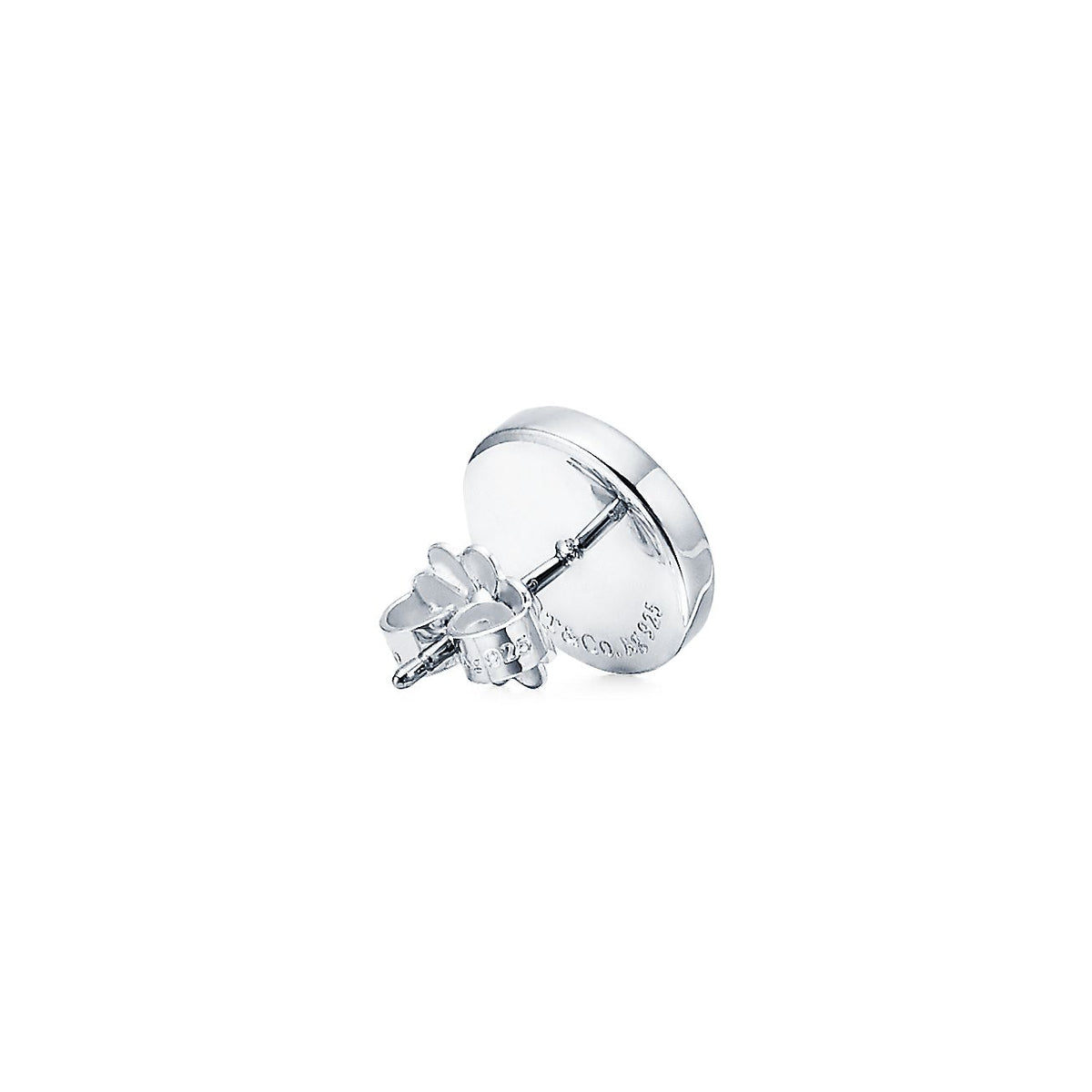 Return to Tiffany Circle Stud Earrings - 18K White Gold