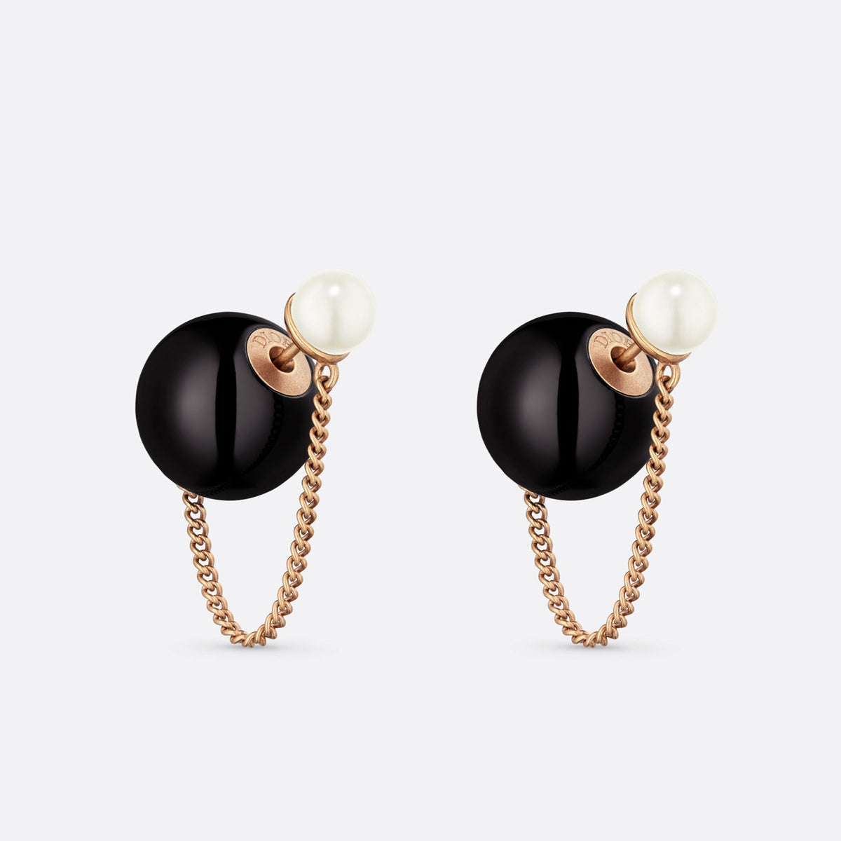 Dior Tribales Black Resin Pearl Earrings