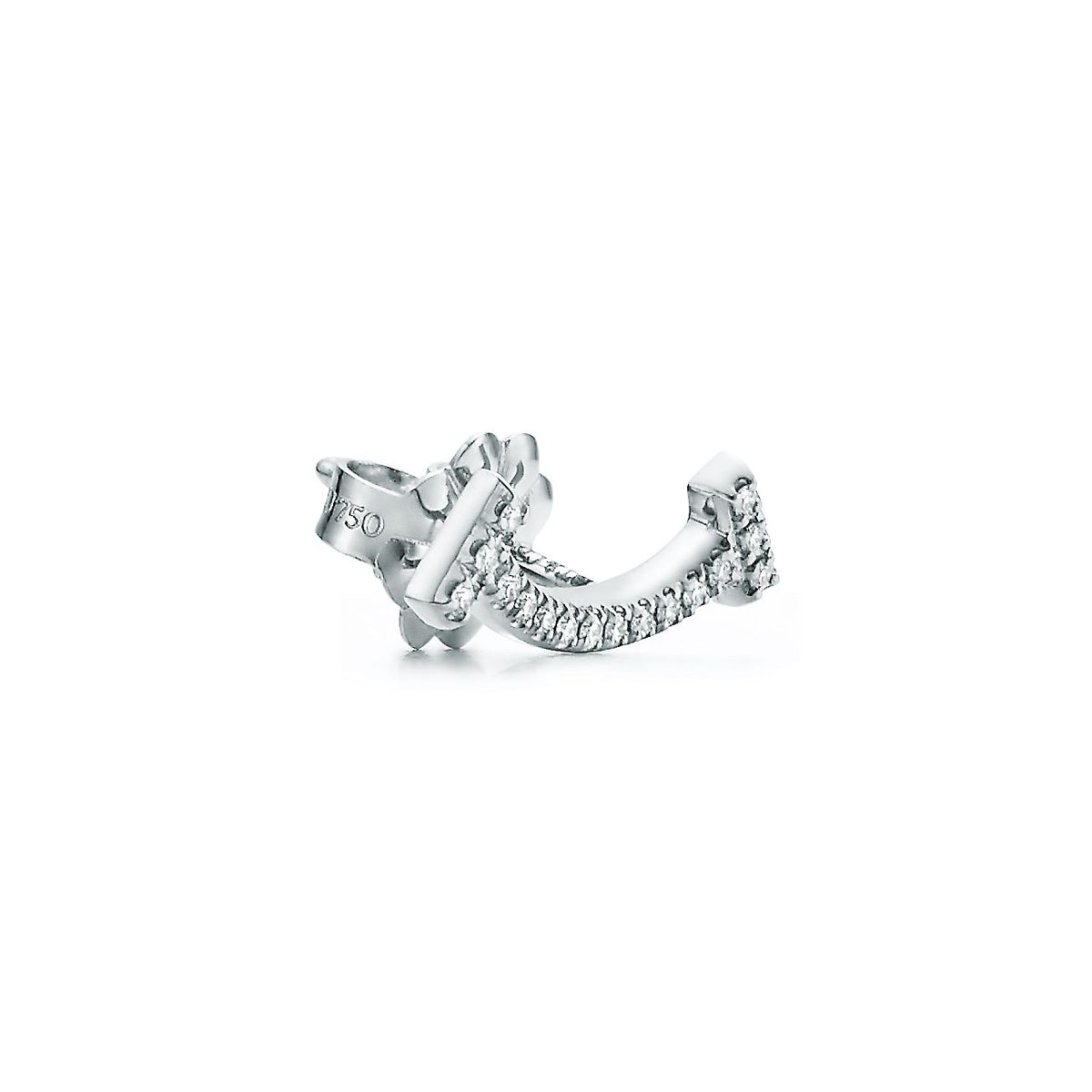 Tiffany Smile Moissanite Earrings - 18K Gold