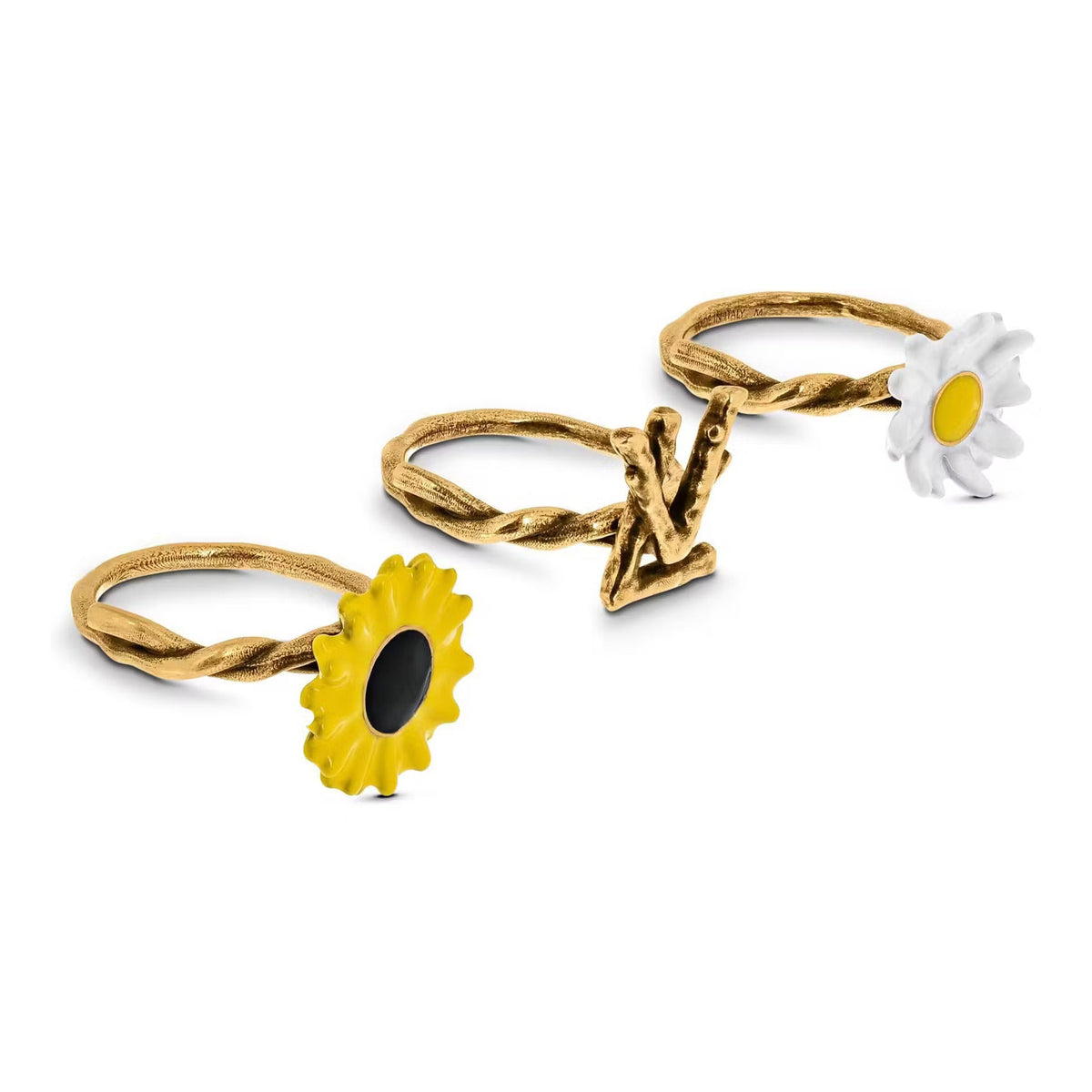 Louis Vuitton Gardening Set of Three Rings - 18K Yellow Gold