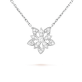 Lotus Openwork Pendant Necklace - 18K Gold