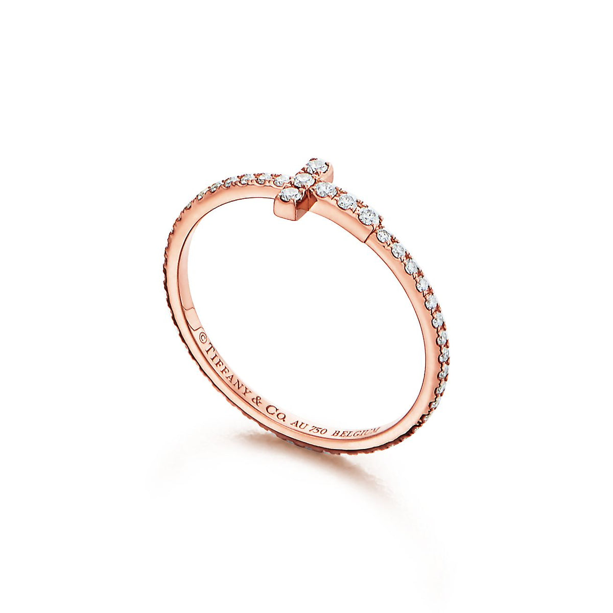 Tiffany Moissanite Wire Ring - 18K Rose Gold