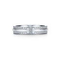 Tiffany Narrow Pave Moissanite Ring - 18K White Gold