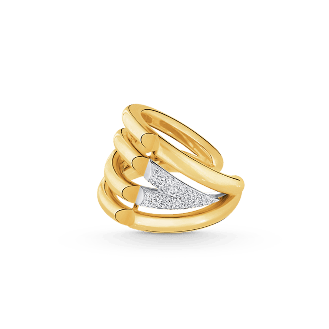 Louis Vuitton Volt Upside Down Diamond Ring - 18K Yellow Gold