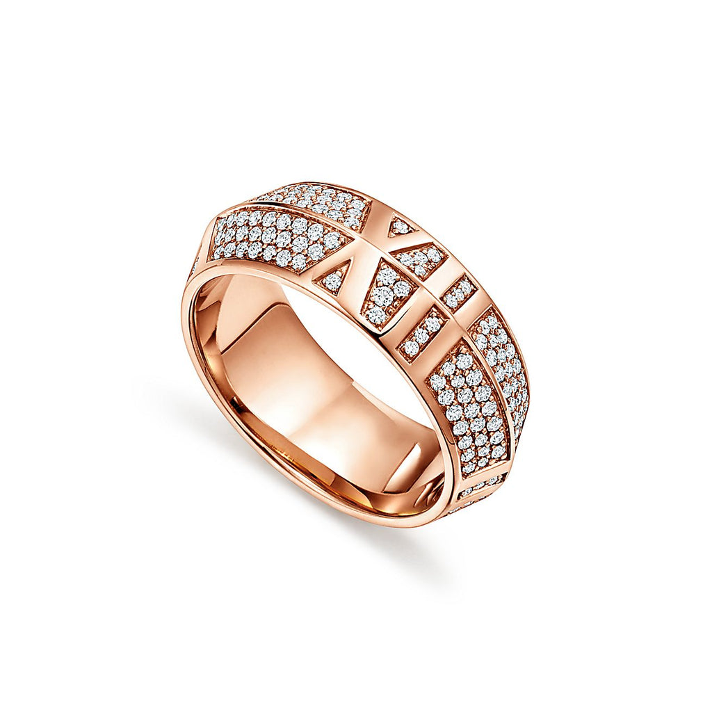 Tiffany Atlas x Closed Wide Ring - 18K Rose Gold