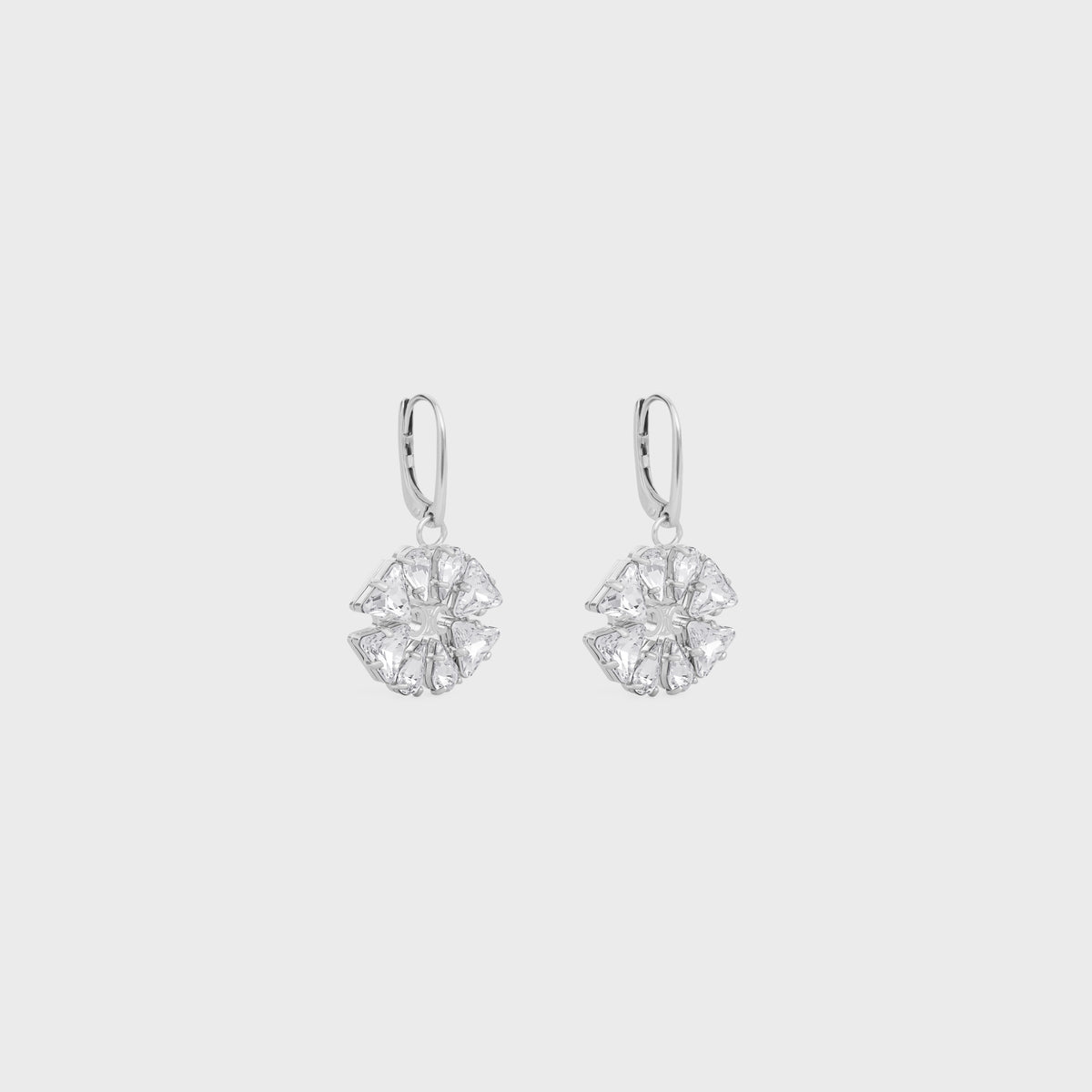 Celine Triomphe Daisy Earrings - 18K White Gold