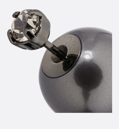 Dior Tribales Black Resin Pearl Earrings