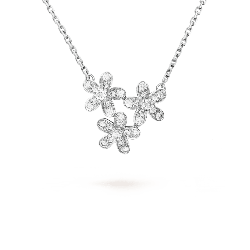 Three Flowers Socrate Necklace - 18K Gold