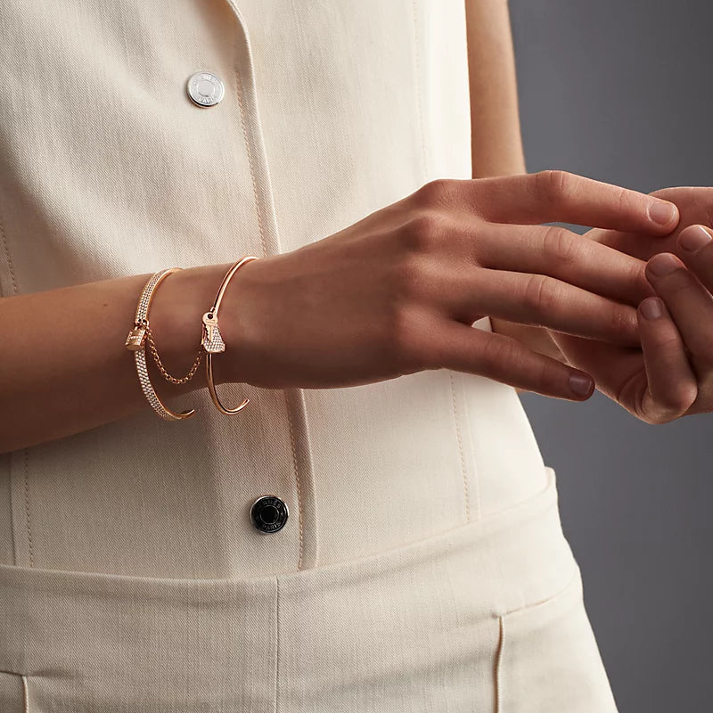Hermes Kelly Cadenas Bracelet - 18K Rose Gold