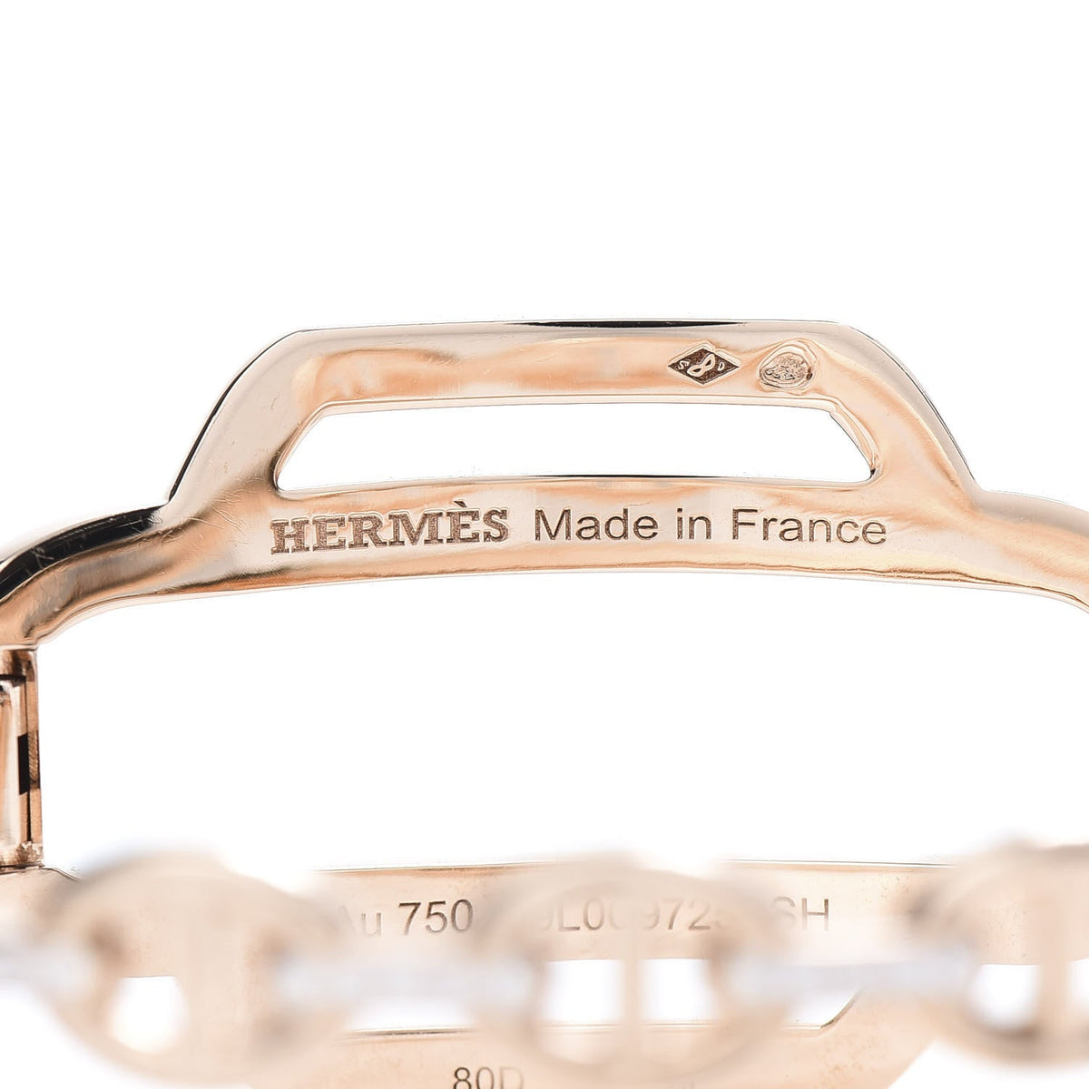 Hermes Kelly Double Tour Diamond Bracelet - 18K Gold