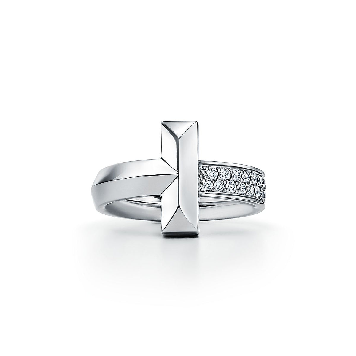 Tiffany Narrow Pave Ring - 18K White Gold