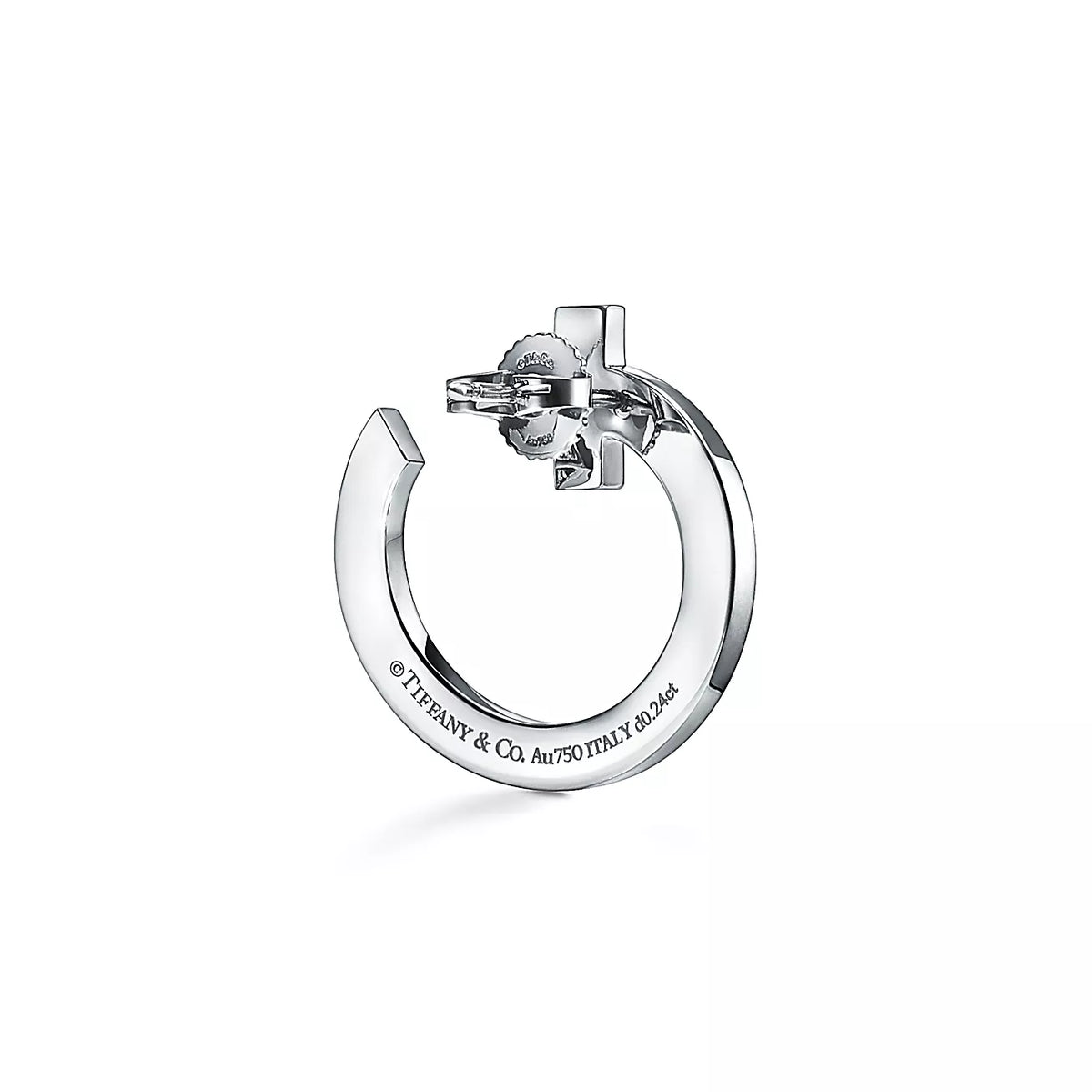 Tiffany T1 Open Hoop Earrings - 18K White Gold