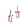 Tiffany HardWear Large Link Moissanite Earrings - 18K Rose Gold