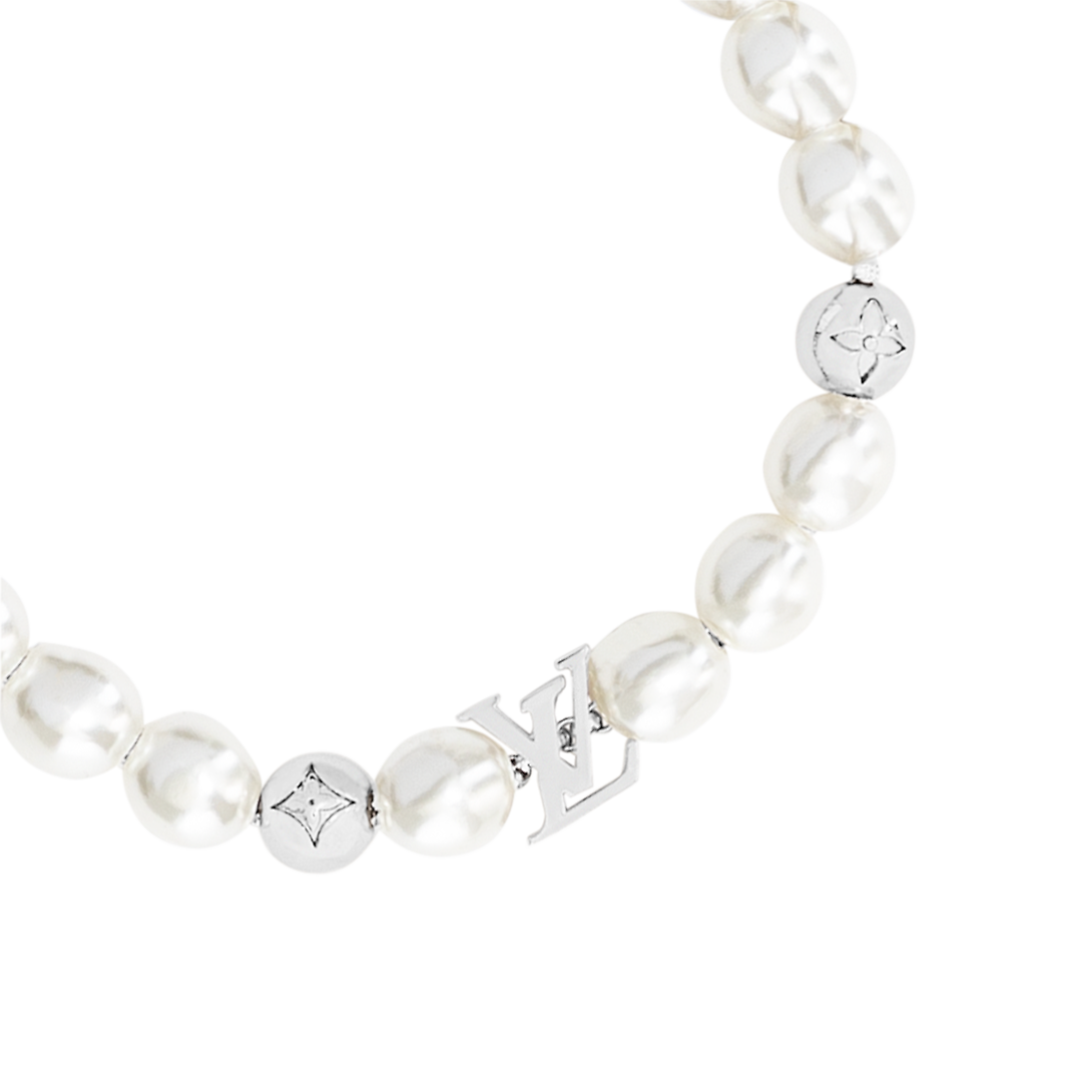 Louis Vuitton Monogram White Pearl Bracelet