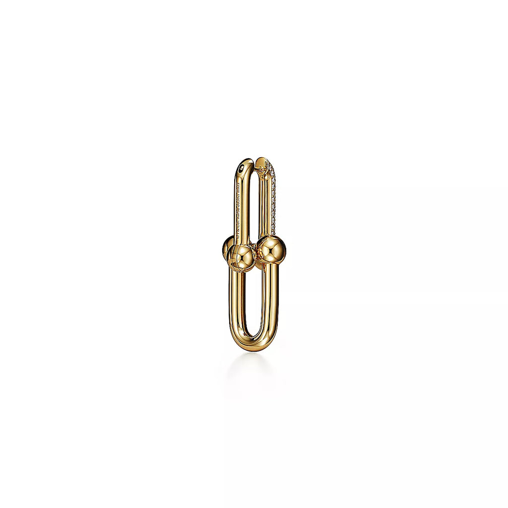 Tiffany HardWear Large Link Moissanite Earrings - 18K Yellow Gold