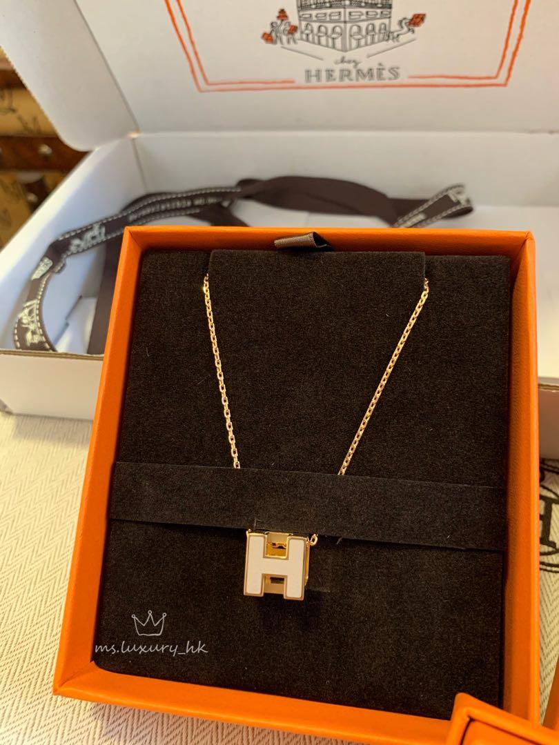Hermes Cage D'H Grey Necklace