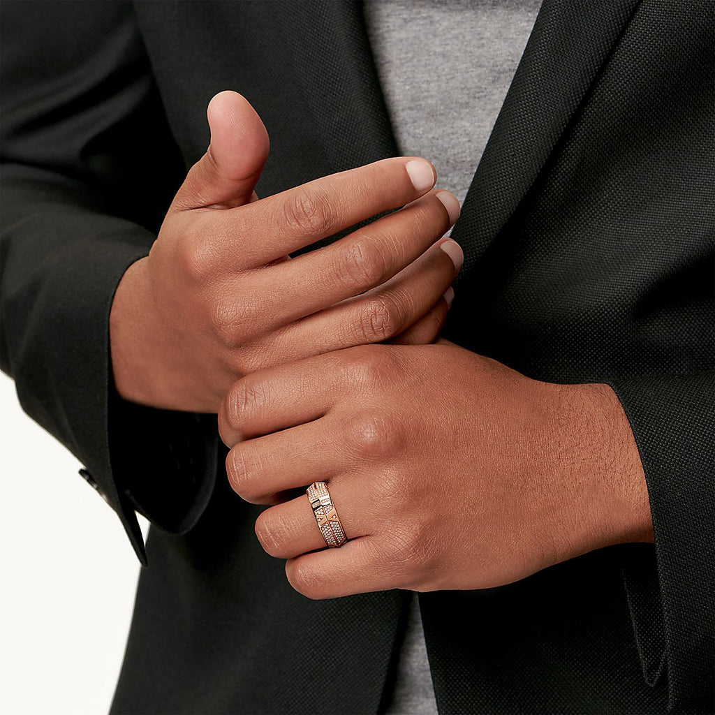 Tiffany Atlas x Closed Wide Ring - 18K Rose Gold