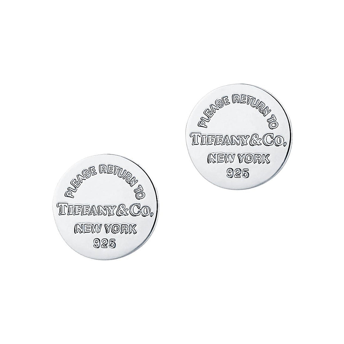 Return to Tiffany Circle Stud Earrings - 18K White Gold