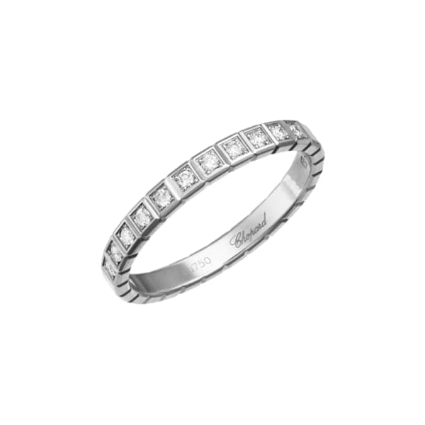 Ice Cube Moissanite Ring - 18K White Gold