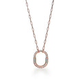 Tiffany Lock Pendant Pave Moissanite Necklace