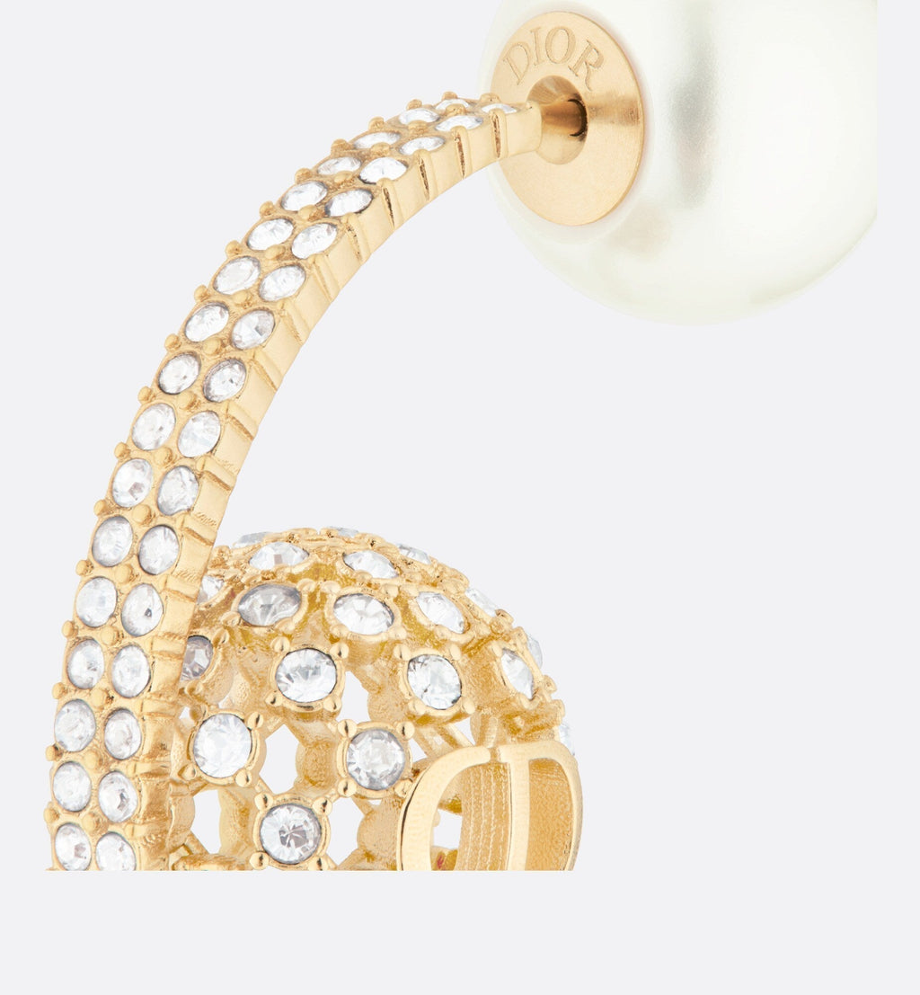 Dior Tribales White Resin Pearl Earrings