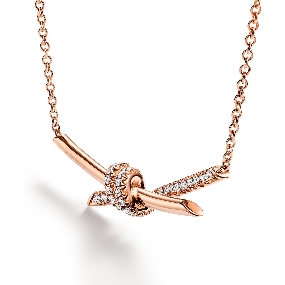 Tiffany Knot Pendant Diamond Necklace
