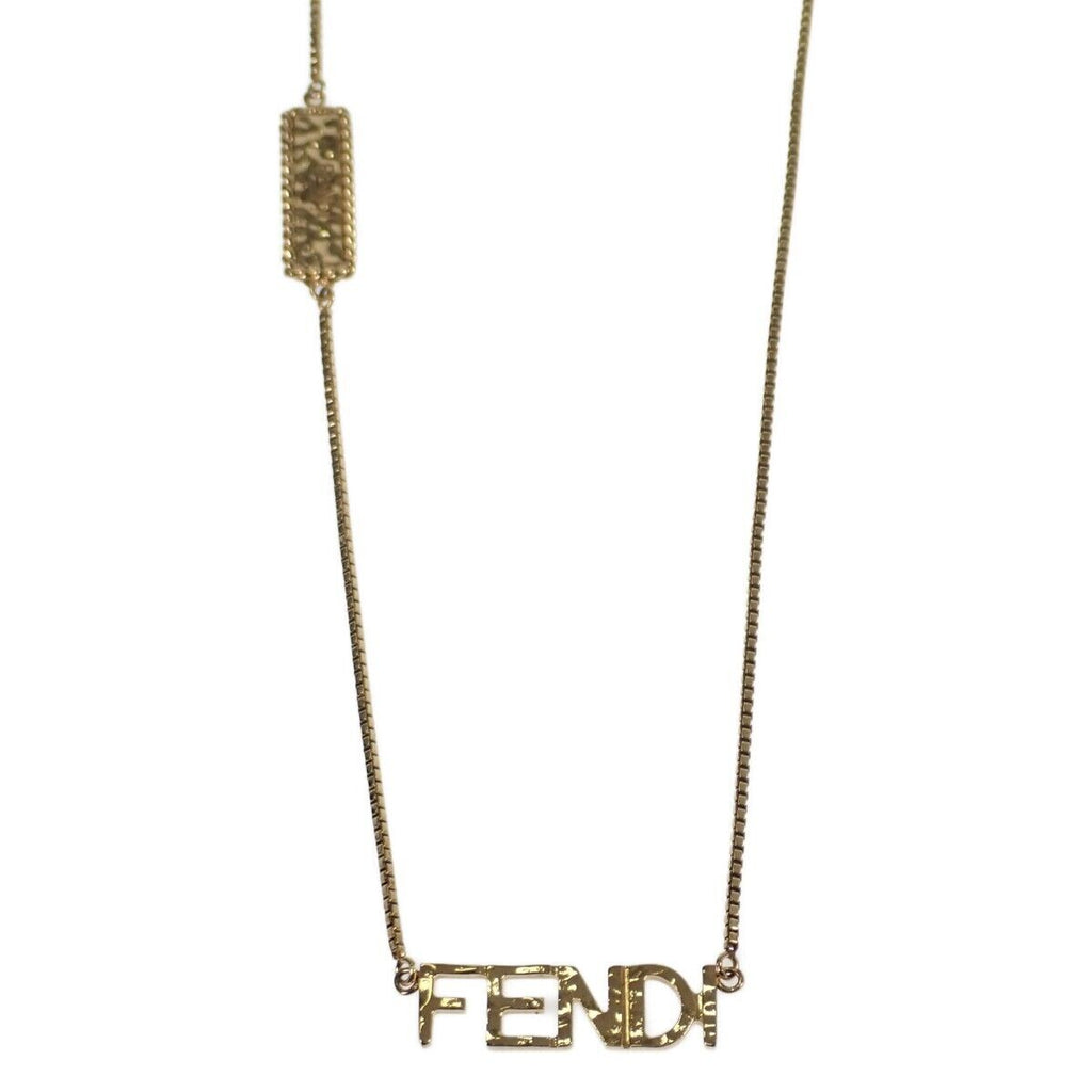 Fendi Script Necklace - 18K Gold