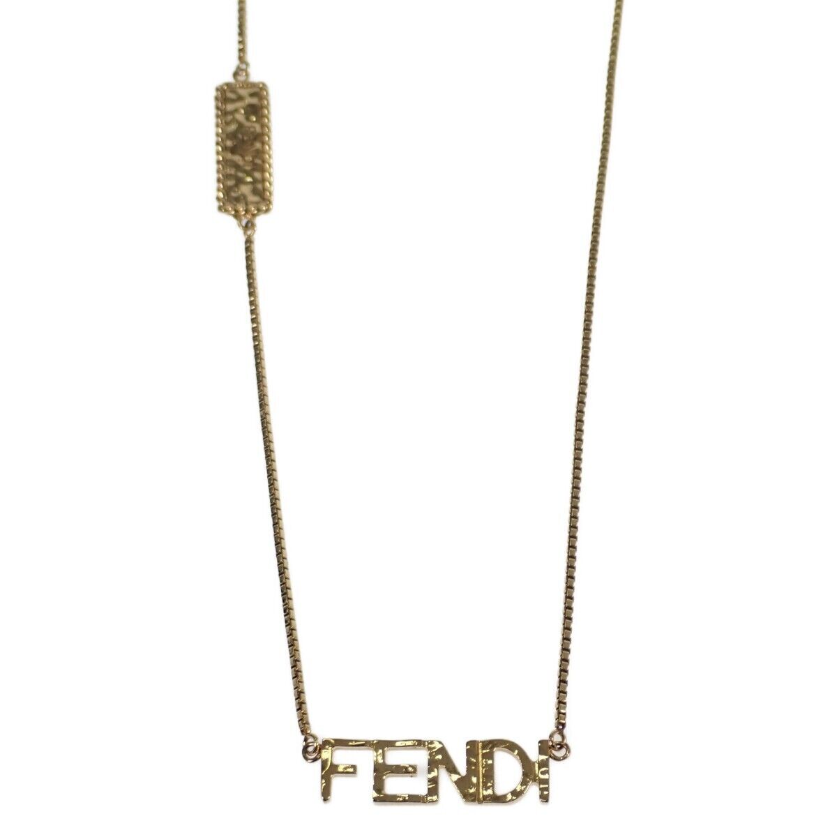Fendi Script Necklace - 18K Gold