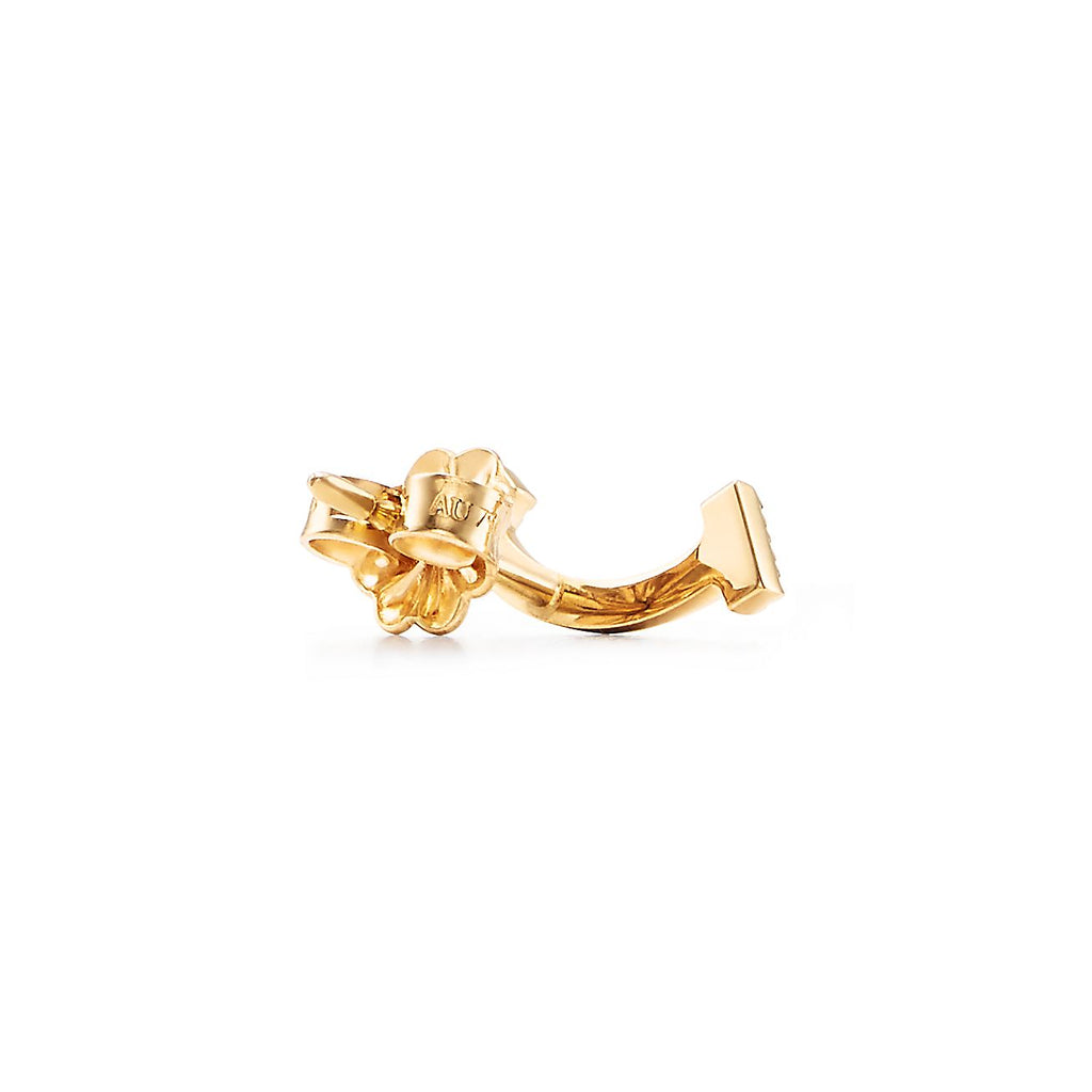 Tiffany Smile Moissanite Earrings - 18K Yellow Gold