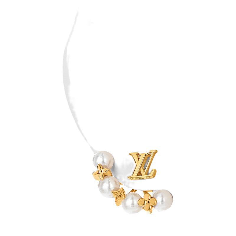 Louis Vuitton Monogram Pearl Earrings - 18K Yellow Gold
