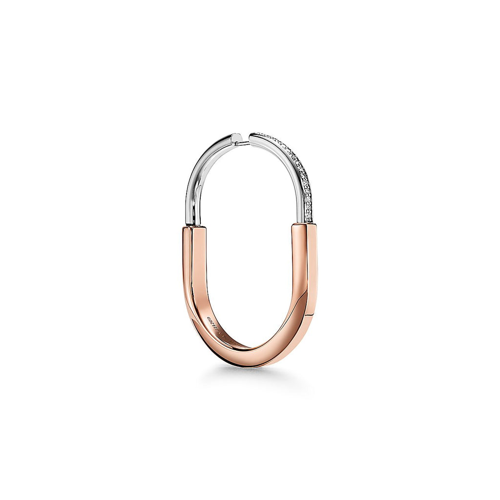 Tiffany Lock Moissanite Earrings - 18K Rose Gold