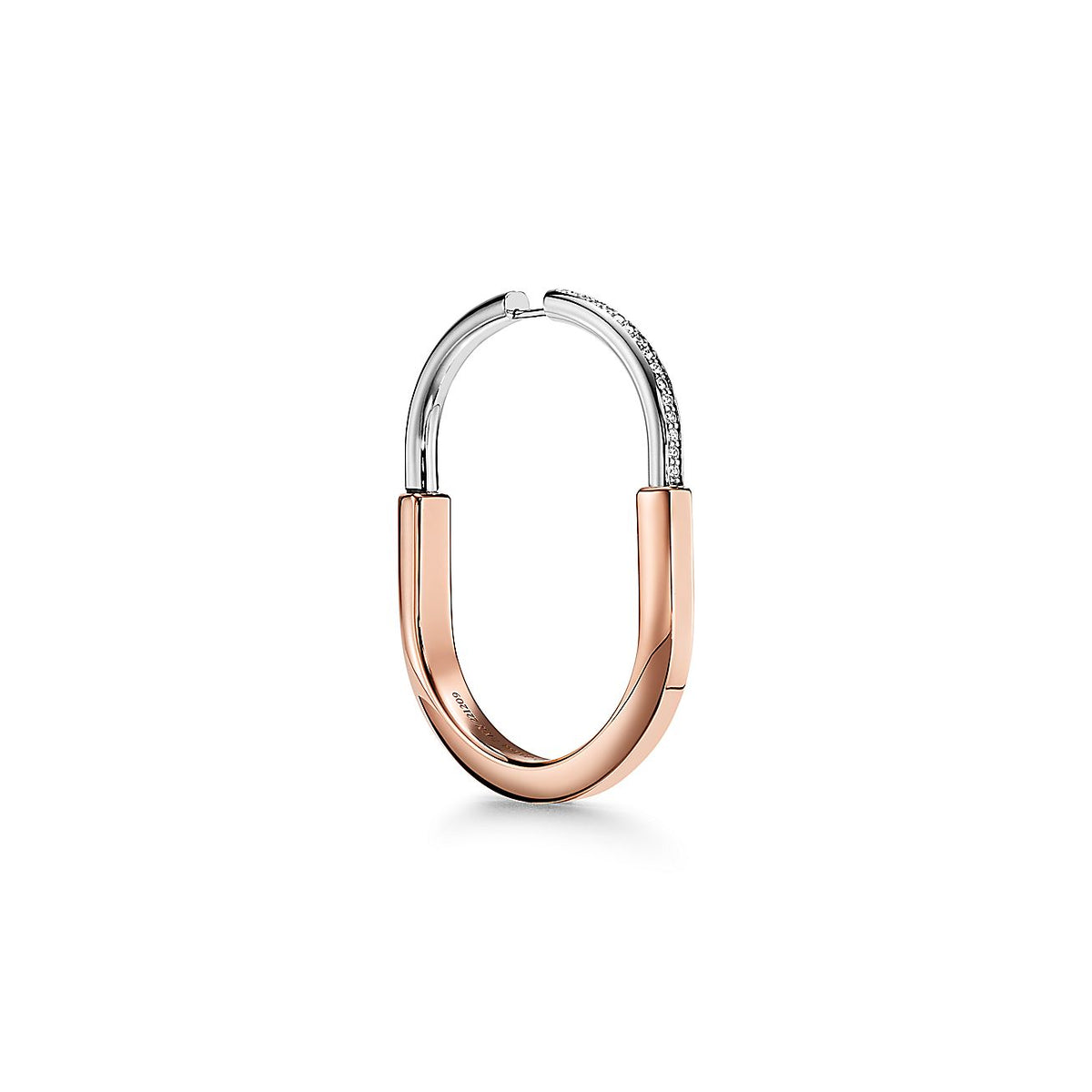 Tiffany Lock Moissanite Earrings - 18K Rose Gold