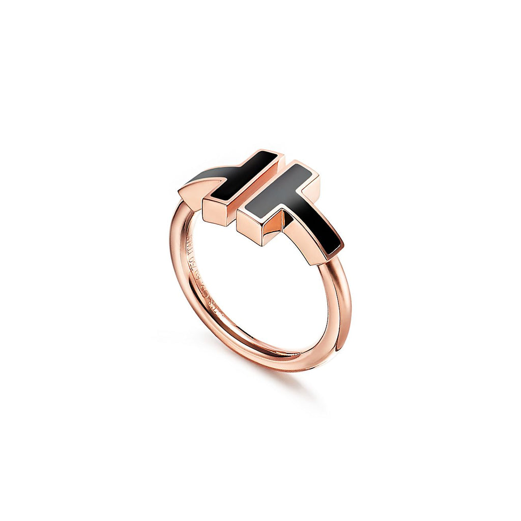 Tiffany Black Onyx Wire Ring - 18K Gold