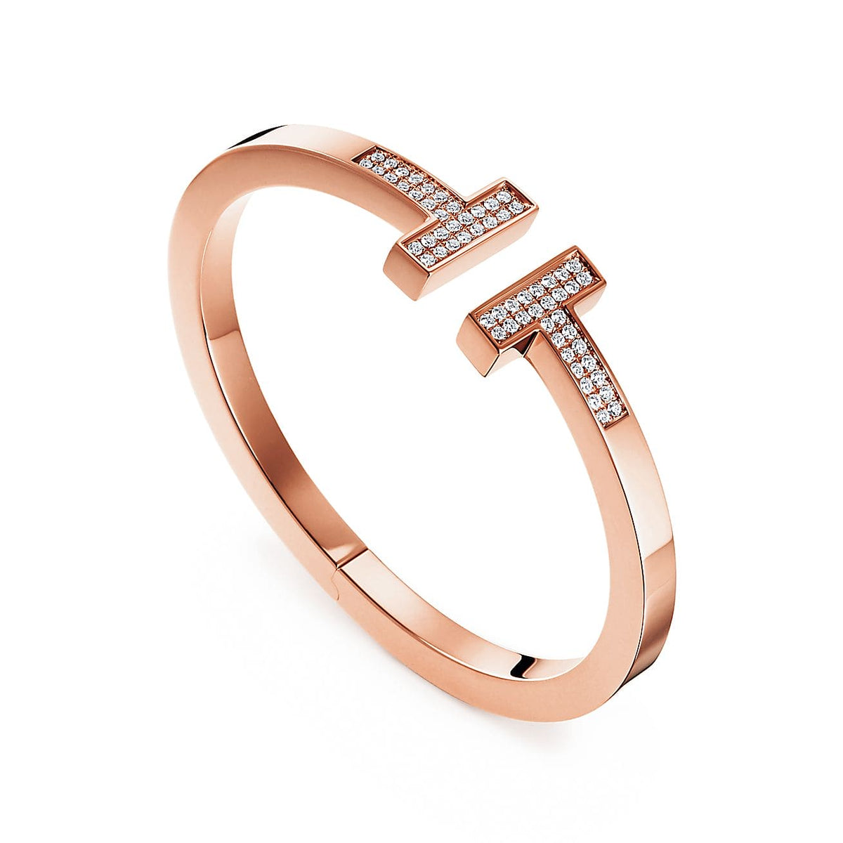 Tiffany Moissanite Square Bracelet - 18K Rose Gold