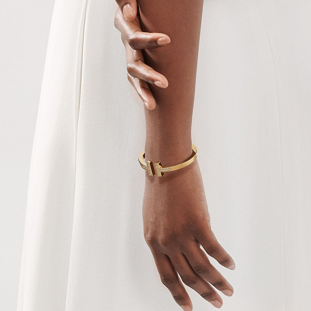 Tiffany Moissanite Square Bracelet - 18K Yellow Gold