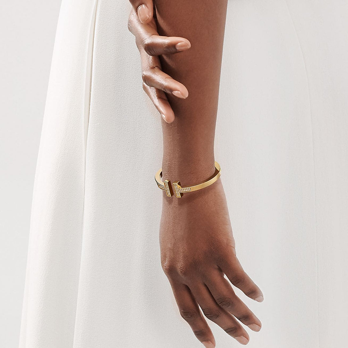 Tiffany Moissanite Square Bracelet - 18K Yellow Gold