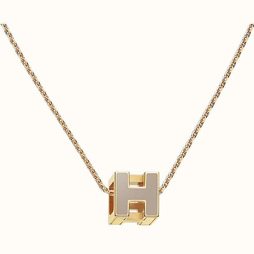 Hermes Cage D'H Grey Necklace