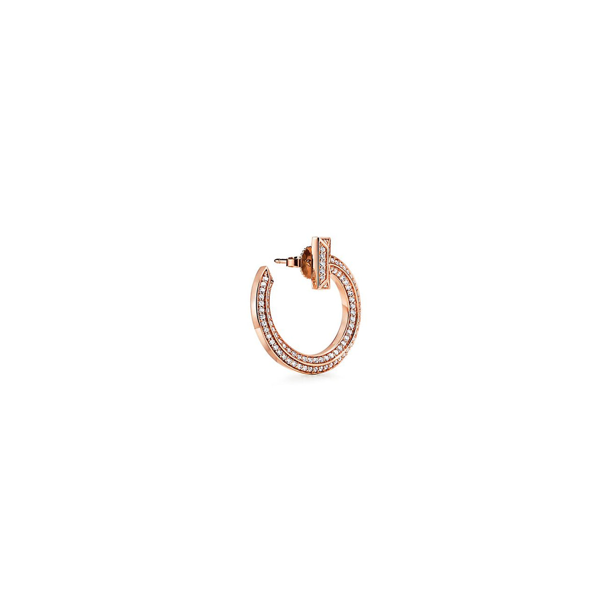 Tiffany T1 Open Hoop Earrings - 18K Rose Gold