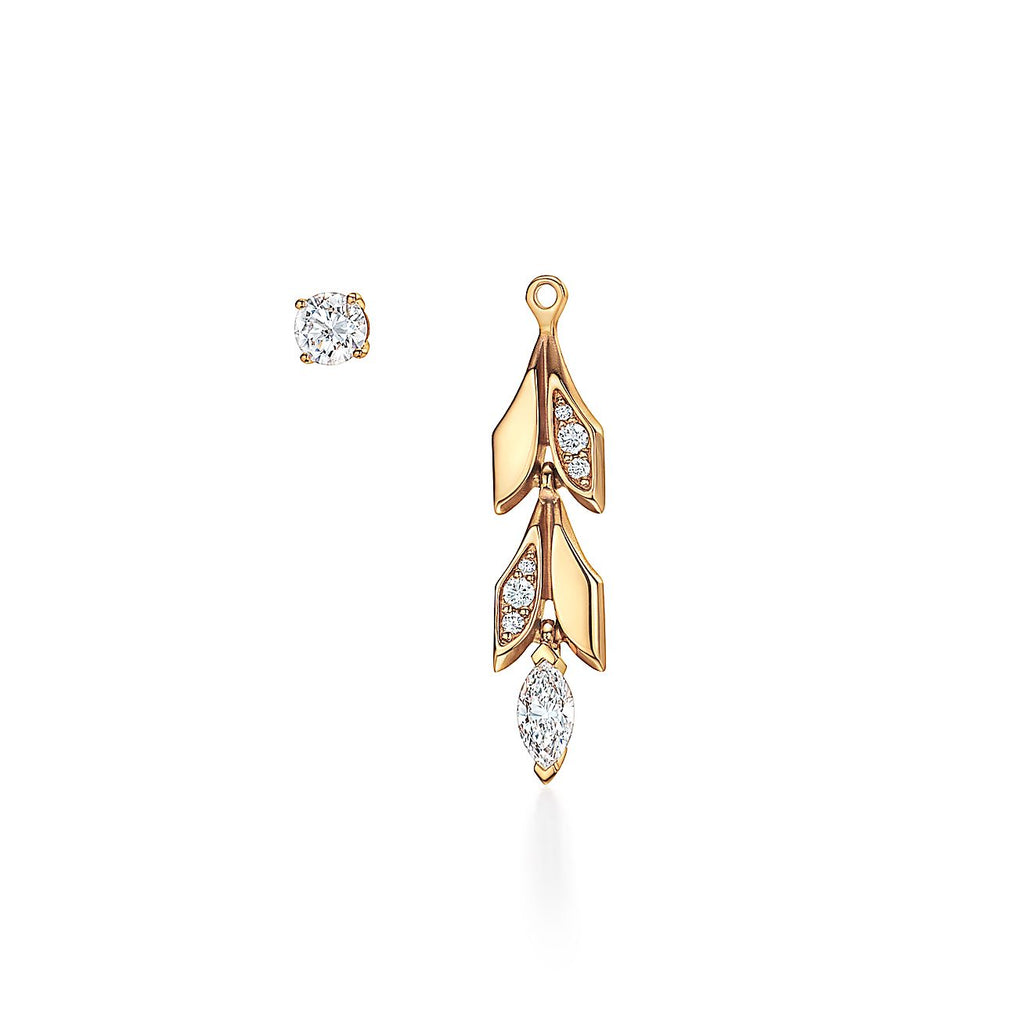 Tiffany Victoria Vine Convertible Drop Earrings - 18K Gold