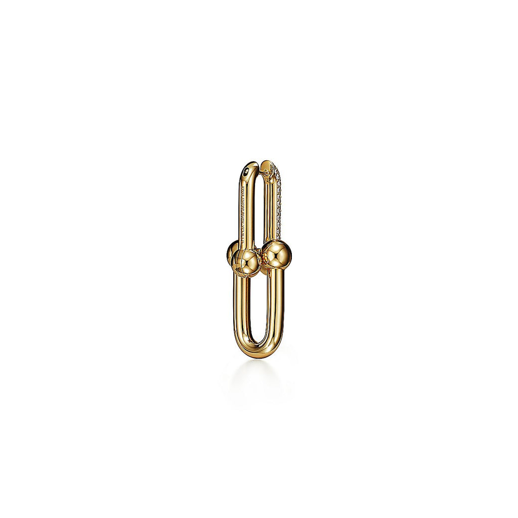 Tiffany HardWear Large Link Moissanite Earrings - 18K Yellow Gold