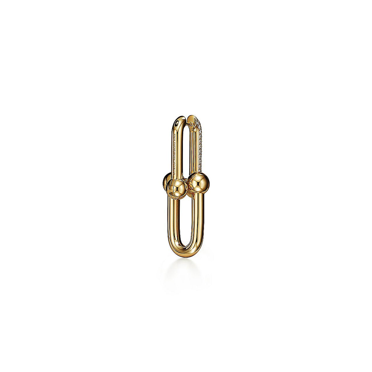 Tiffany HardWear Large Link Moissanite Earrings - 18K Yellow Gold