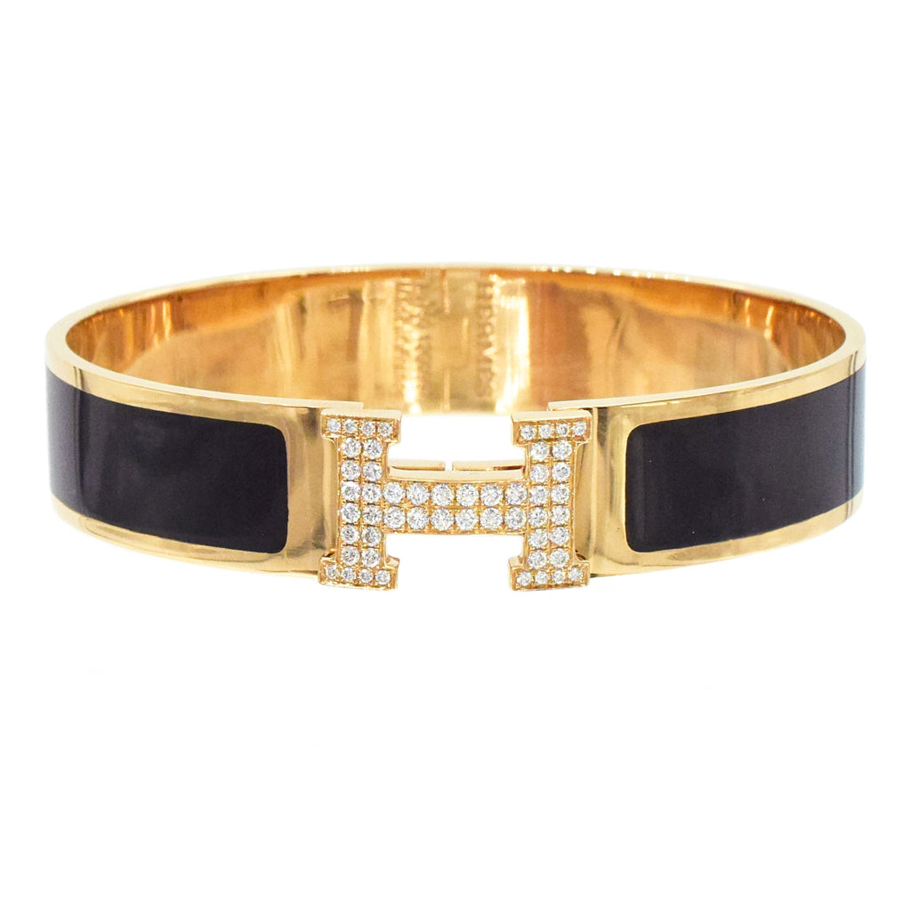Hermes Clic H Moissanite Bracelet
