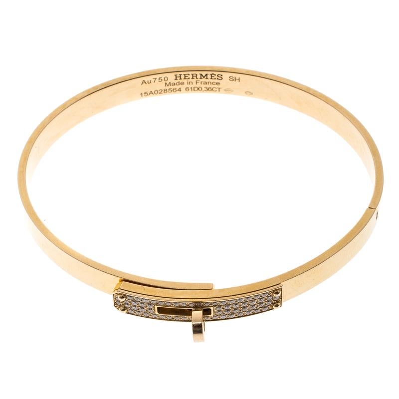 Hermes Kelly Small Model Diamond Bracelet