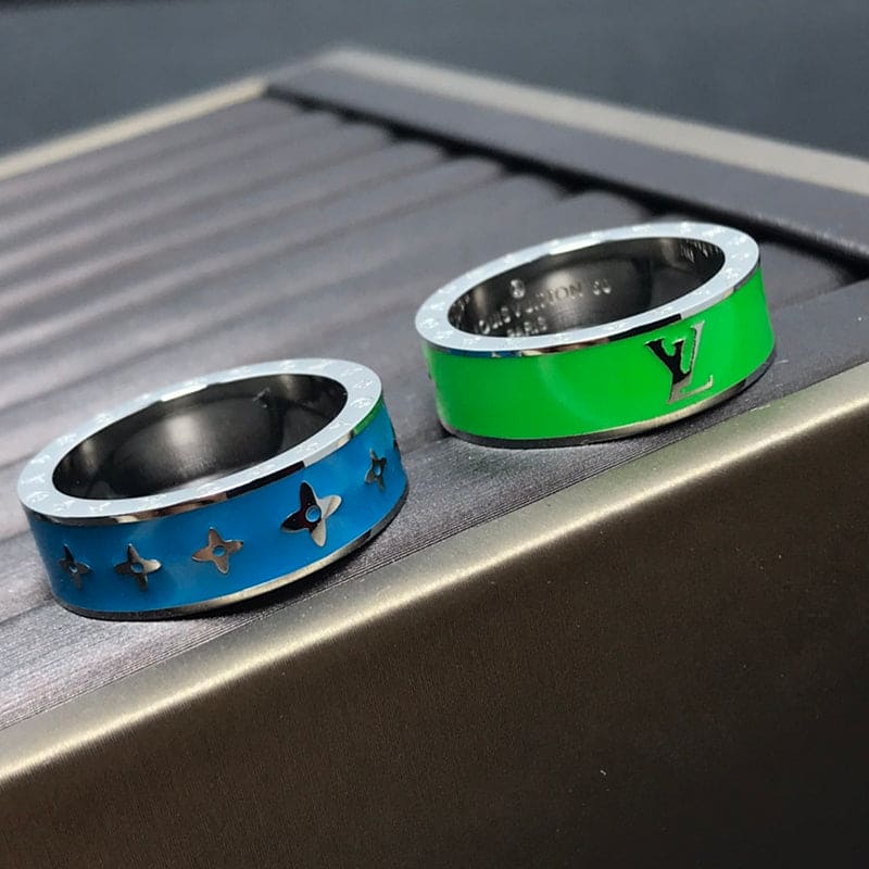 Louis Vuitton Ceramic Set of Two Rings - 18K White Gold