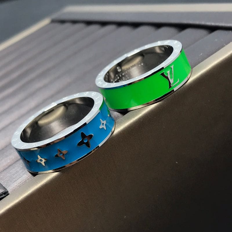 Louis Vuitton Ceramic Set of Two Rings - 18K White Gold