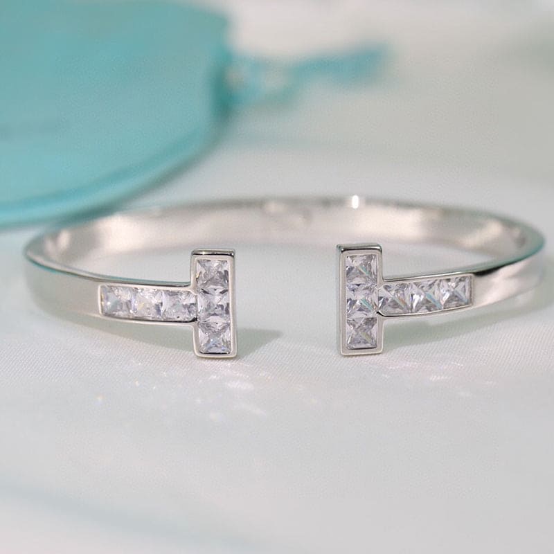 Tiffany Moissanite Square Bracelet - 18K Gold