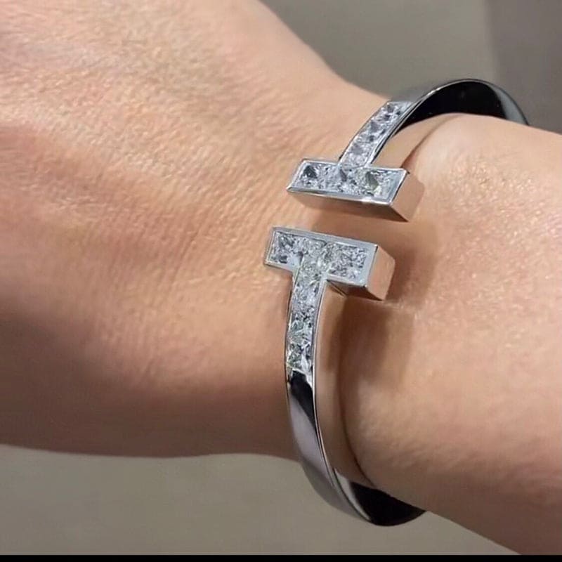 Tiffany Moissanite Square Bracelet - 18K Gold