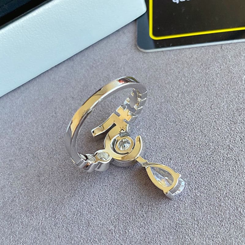 Chanel Diamond No.5 Drop Ring - 18K White Gold